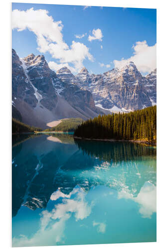 Foam board print Lake Moraine in the Canadian Rockies