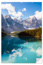 Selvklebende plakat Lake Moraine in the Canadian Rockies