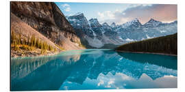 Aluminium print Moraine lake panoramic, Banff, Canada