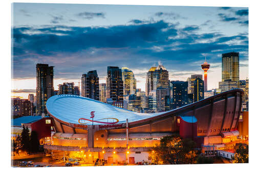 Cuadro de metacrilato Estadio y Skyline de Calgary, Canadá