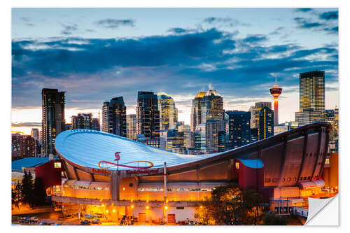 Vinilo para la pared Estadio y Skyline de Calgary, Canadá