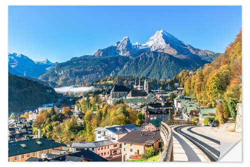 Självhäftande poster Watzmann Mountain and Berchtesgaden