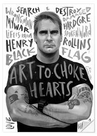 Selvklebende plakat henry rollins