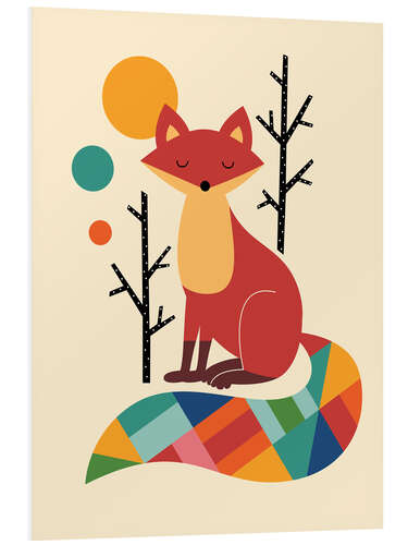 Foam board print Rainbow Fox