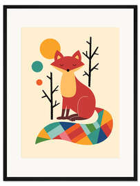 Gerahmter Kunstdruck Regenbogenfuchs