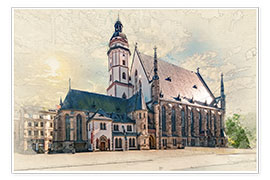 Wandbild  Leipzig Thomaskirche - Peter Roder