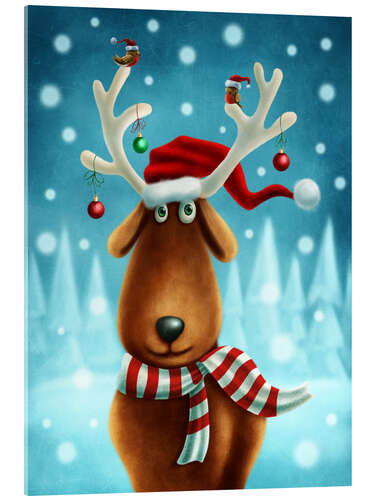 Acrylic print Christmas deer