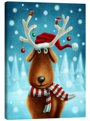 Canvas print Christmas deer