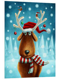 Foam board print Christmas deer