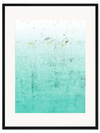 Gerahmter Kunstdruck Meer auf Beton