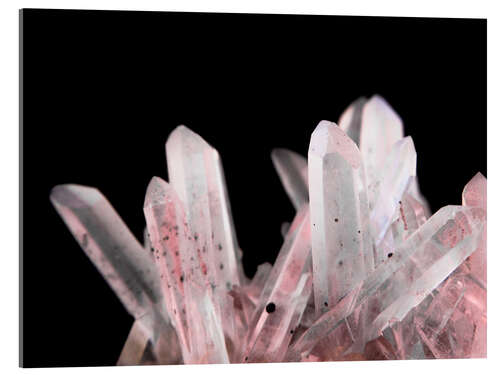 Acrylic print Crystals in pink