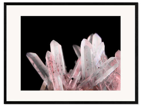 Framed art print Crystals in pink