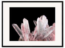 Framed art print Crystals in pink