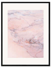 Framed art print Blush marble