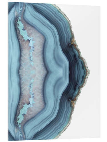 Foam board print Light blue agate