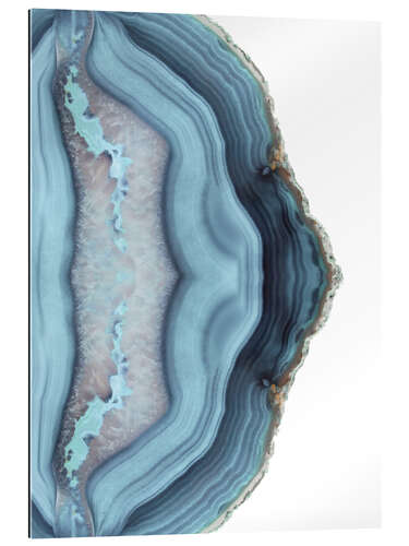 Quadro em plexi-alumínio Light blue agate