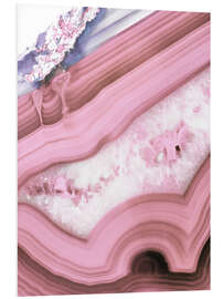 Tableau en PVC Quartz rose