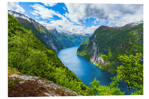 Hartschaumbild Geirangerfjord - Norwegen