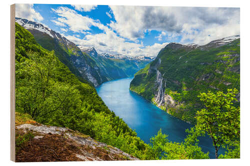 Cuadro de madera Geirangerfjorden - Norway