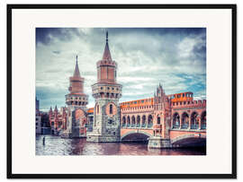 Gerahmter Kunstdruck Oberbaumbrücke Berlin
