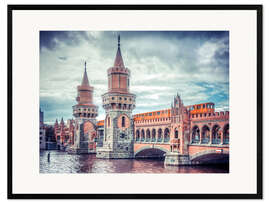 Gerahmter Kunstdruck Oberbaumbrücke Berlin