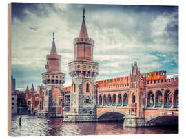 Quadro de madeira Oberbaumbrücke Berlin