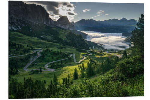 Gallery print Morning ligt at Passo Gardena