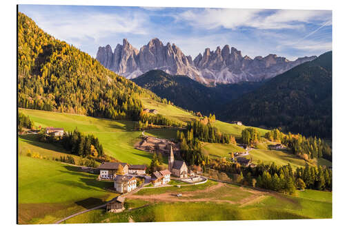 Alubild Herbst in Funes, Dolomiten