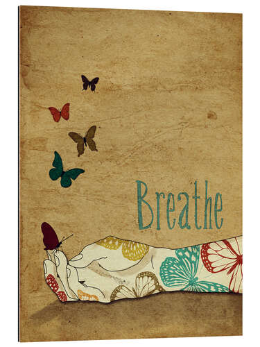 Tableau en plexi-alu Main Zen - Breathe