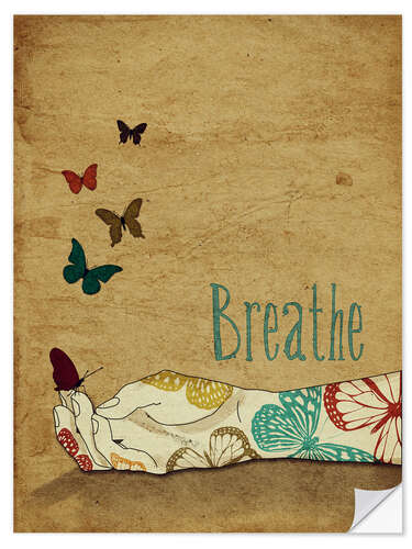 Sticker mural Main Zen - Breathe