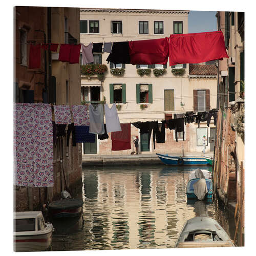 Acrylic print Washing lines in Venice, Italy