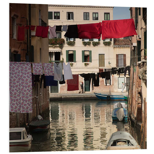 Quadro em PVC Washing lines in Venice, Italy