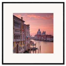 Kehystetty taidepainatus Venice and the grand Canal at sunrise