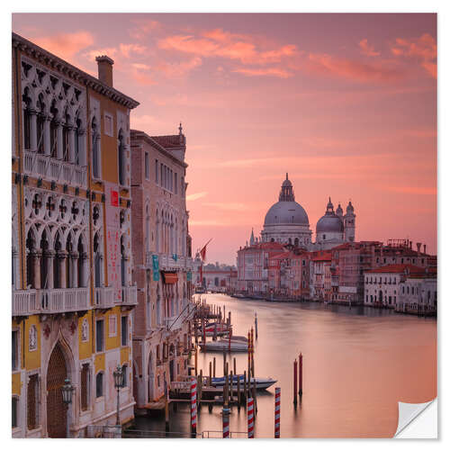 Wandsticker Venedig und der Canal Grande bei Sonnenaufgang