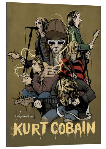 Aluminiumsbilde kurt cobain