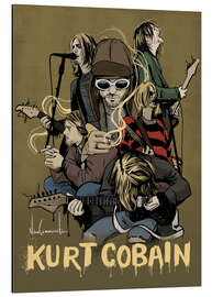 Aluminium print kurt cobain