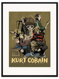 Gerahmter Kunstdruck kurt cobain