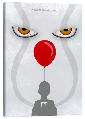 Canvas print IT - Pennywise - Minimal Alternative Movie Fanart