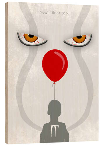 Holzbild IT - Pennywise - Minimal Alternative Movie Fanart