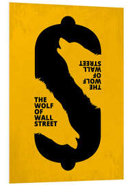 Foam board print The Wolf of Wall Street - Minimal Movie Art