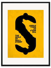 Gerahmter Kunstdruck The Wolf of Wall Street - Minimal Movie Art