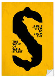 Selvklebende plakat The Wolf of Wall Street - Minimal Movie Art