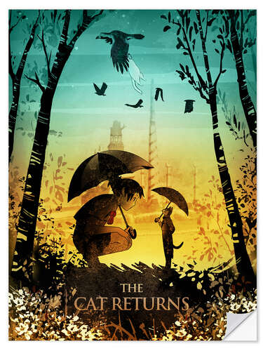 Selvklebende plakat The Cat Returns (Katteprinsen)