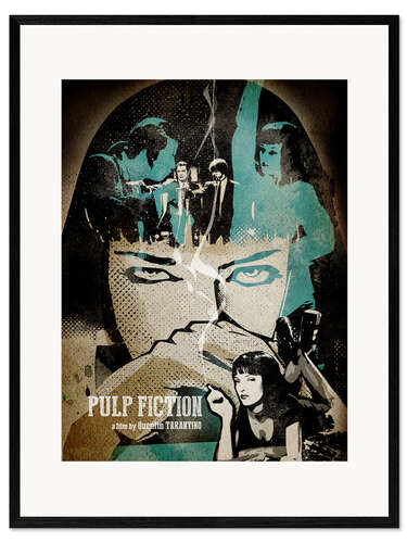 Inramat konsttryck Pulp Fiction
