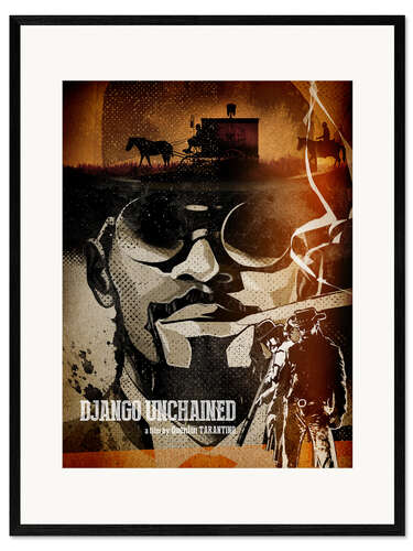 Ingelijste kunstdruk Django