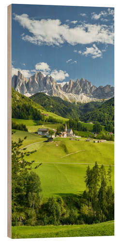 Wood print Italian Dolomites