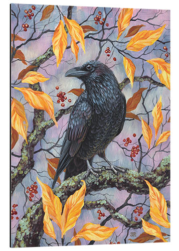 Tableau en aluminium Corbeau d'automne