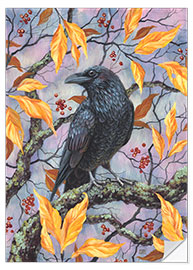 Wall sticker Autumn Raven