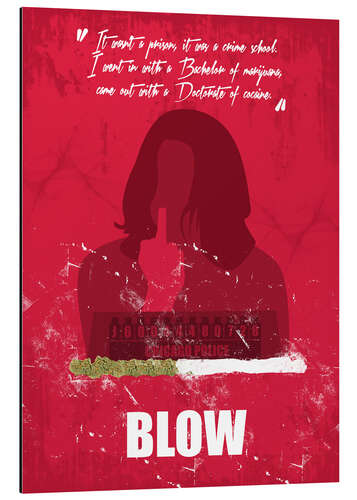 Aluminiumtavla Blow - Minimal Alternative Movie Fanart