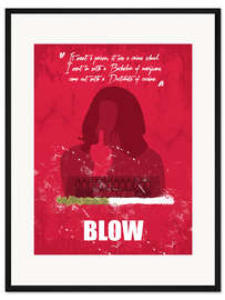Gerahmter Kunstdruck Blow - Minimal Alternative Movie Fanart